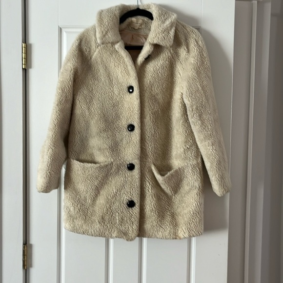 SEZANE ecru teddy coat wool cream sz36(4) - Picture 1 of 6